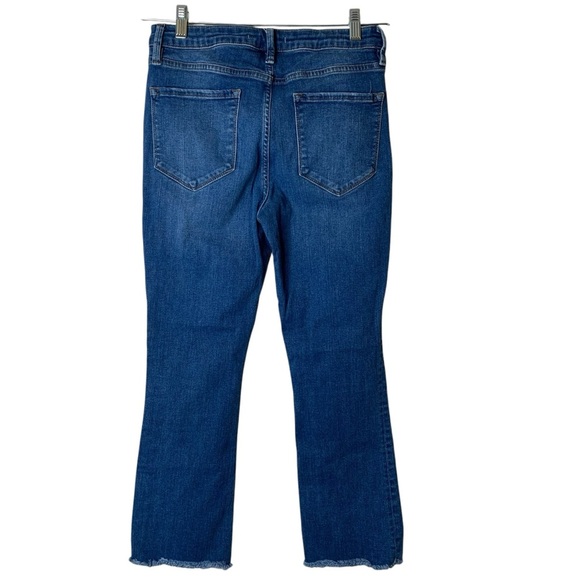 Free People Frayed Hem Medium Wash Crop Jeans Size 30 Boho 61502-16515125 Comfy - Picture 2 of 9